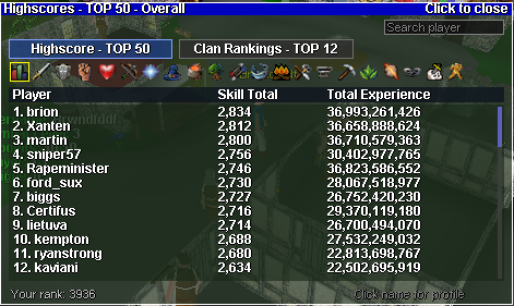 In-Game Highscores