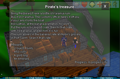 Pirate's treasure, in progress