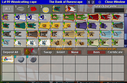 Progression capes in the bank